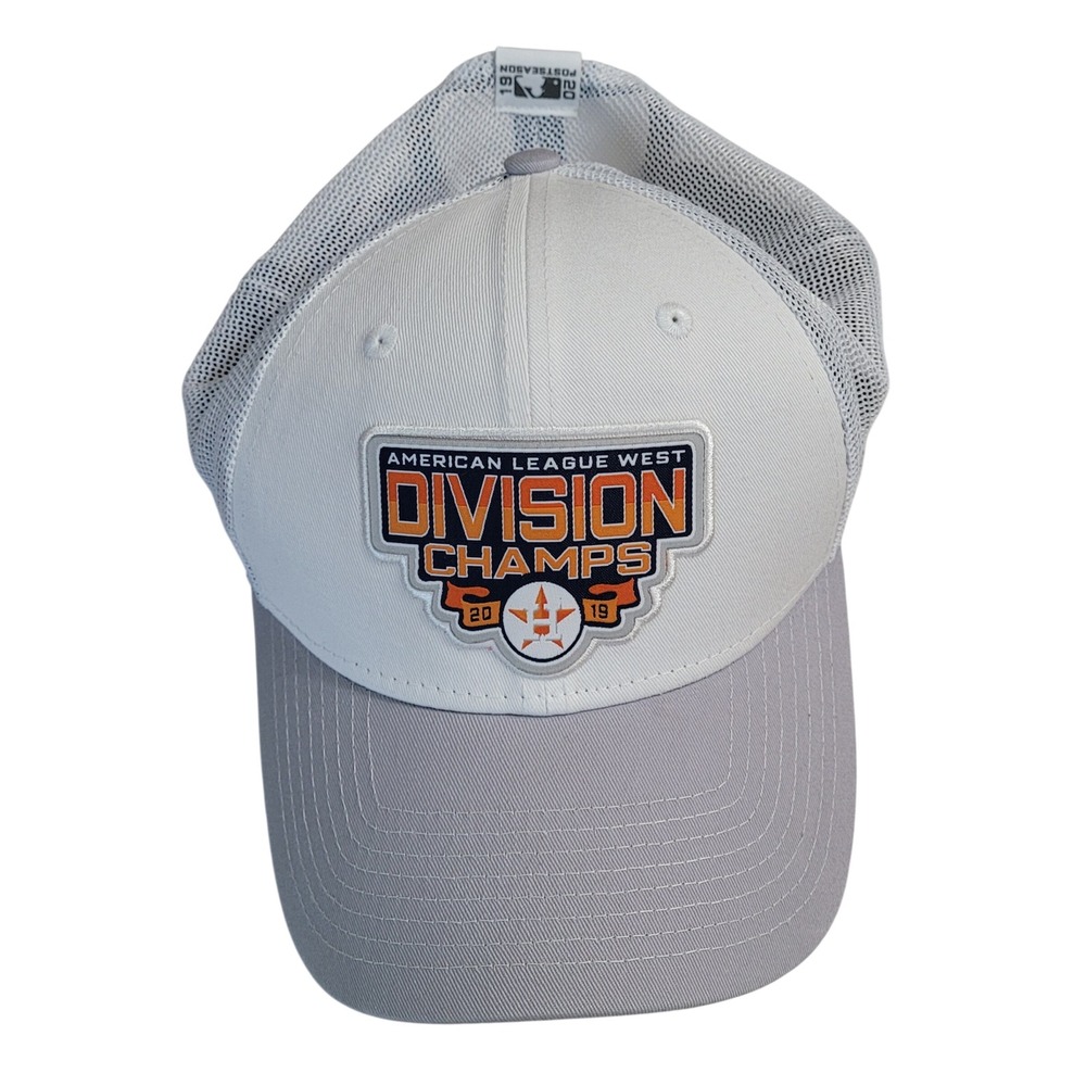 New Era 9FORTY Houston Astros 2019 AL West Champs Hat Mens OSFM Grey White